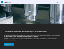 Tablet Screenshot of laboratoireslebeau.com